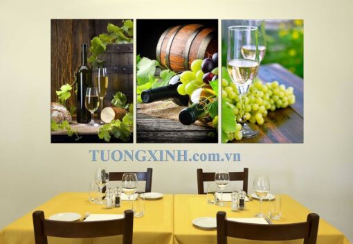 Tranh treo tường phòng ăn rượu vang PA0133