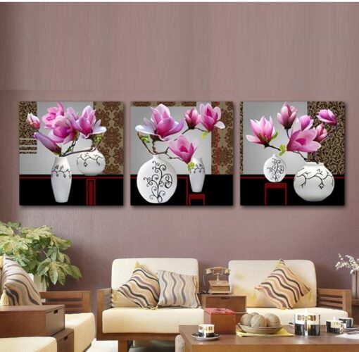 Tranh treo tường Scandinavian và cách deco hiệu quả 10 Tranh treo tường trang trí hoa lá HL273