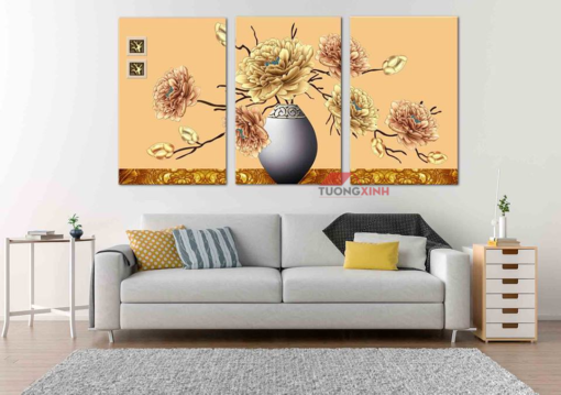Tranh treo tường hoa mẫu đơn PK175