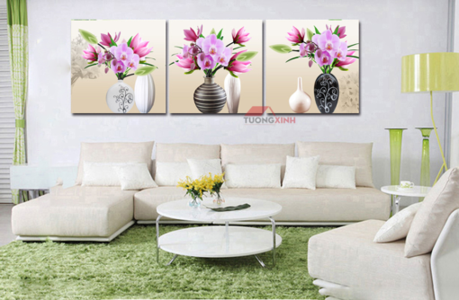 Tranh treo tường Scandinavian và cách deco hiệu quả 15 Tranh treo tường hoa lục bình Hl819