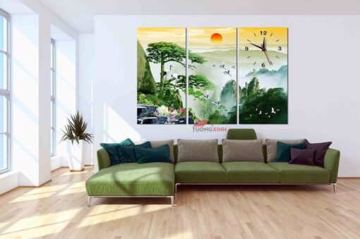 Tranh đồng hồ thiên nhiên TN832