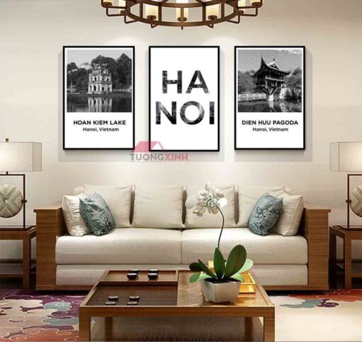 Tranh Scandinavia danh lam thắng cảnh Hà Nội SCA992