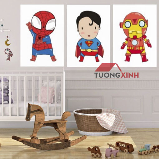 Tranh trang trí phòng bé các siêu anh hùng TT690