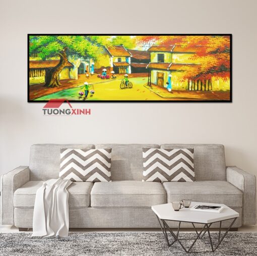 Tranh đồng quê treo phòng khách TN1444