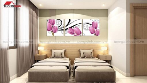 Tranh treo tường phòng ngủ hoa tulip HL0187A
