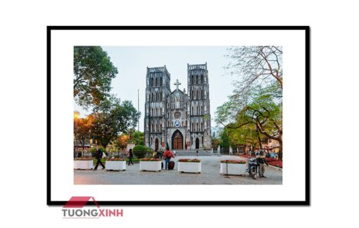 Tranh treo tường phong cảnh nhà thờ lớn Hà Nội SCA1398