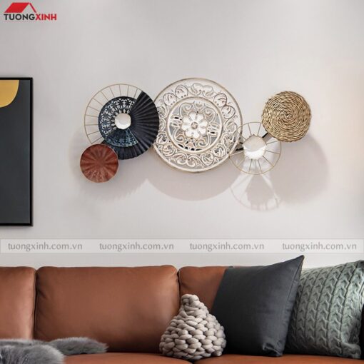 Tranh decor kim loại trang trí phòng khách TX713