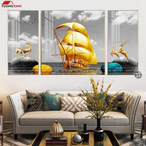 Tranh thuyền phong cảnh nghệ thuật TG146