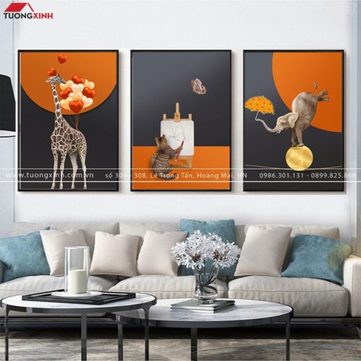 TRANH TRÁNG GƯƠNG CÁC CON VẬT NGỘ NGHĨNH TG187