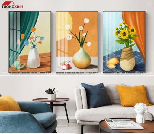 TRANH TRÁNG GƯƠNG LỌ HOA NGHỆ THUẬT TG183