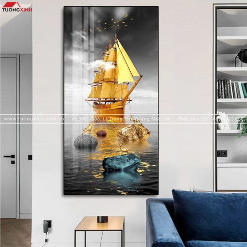 Tranh thuyền nghệ thuật hiện đại TG120