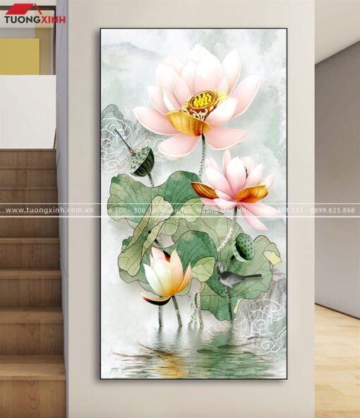 TRANH HOA SEN NGHỆ THUẬT TG470