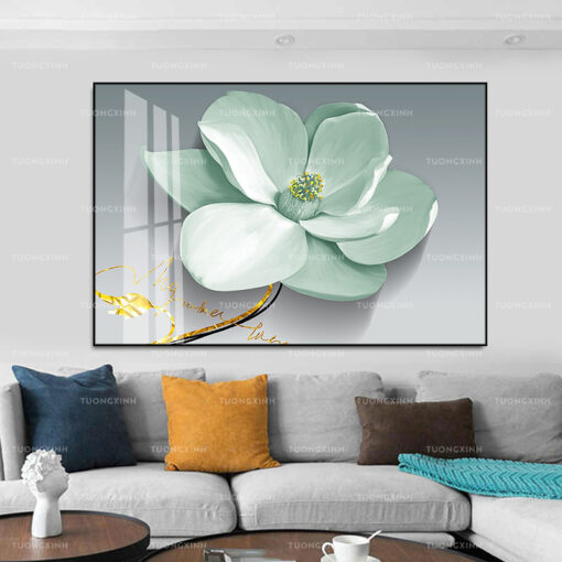 Tranh tráng gương trang trí hoa nghệ thuật TG921