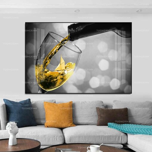 Tranh chiếc ly trang trí phòng ăn TG890
