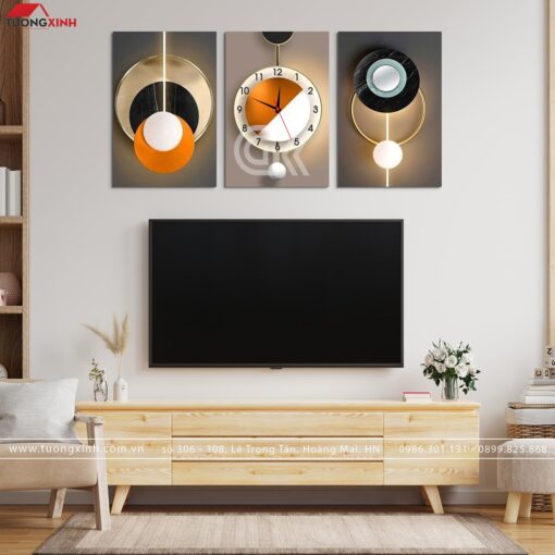 Đồng hồ tranh trang trí nội thất hiện đại DH1144
