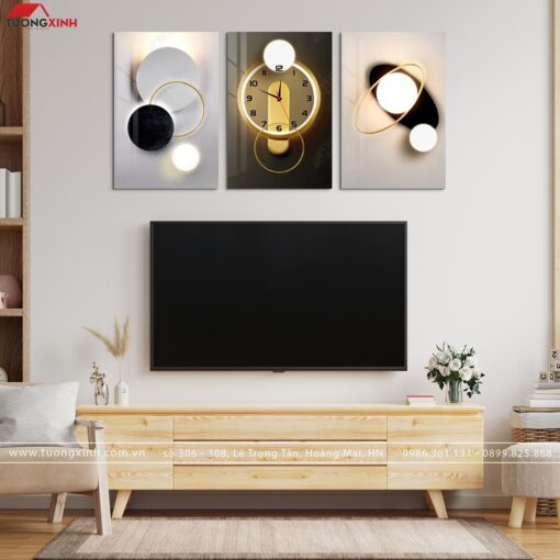 Đồng hồ tranh trang trí nội thất hiện đại DH1148