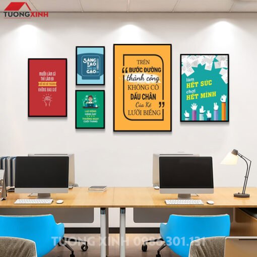 Tranh động lực slogan truyền cảm hứng trang trí văn phòng DL246