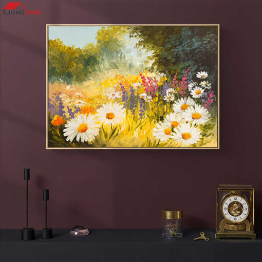 Tranh treo tường cánh đồng hoa nghệ thuật TG1459