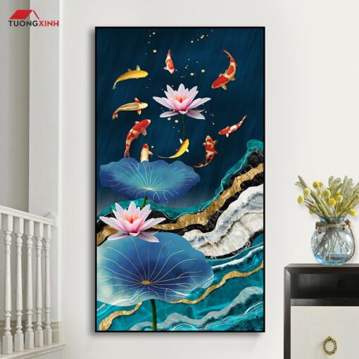Tranh Tráng Gương Cửu Ngư Quần Hội TG1407