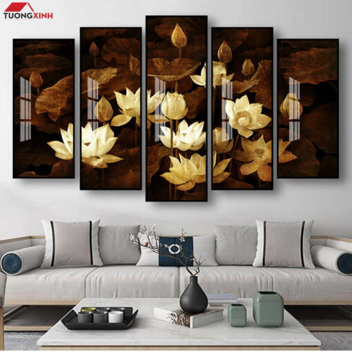 Tranh tráng gương Hoa Sen nghệ thuật TG1512