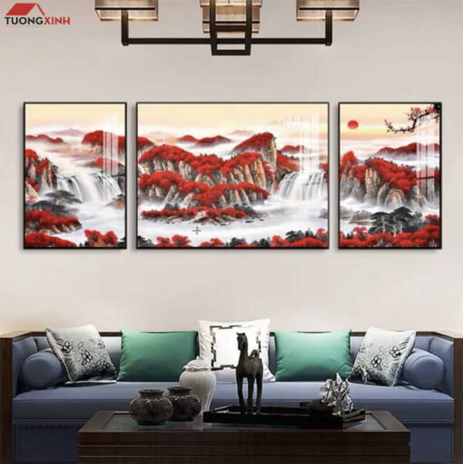 Tranh tráng gương Sơn Thuỷ nghệ thuật TG1508