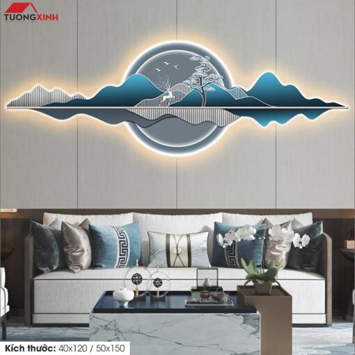 Tranh tráng gương đèn LED, Phong Cảnh Nghệ Thuật LD93