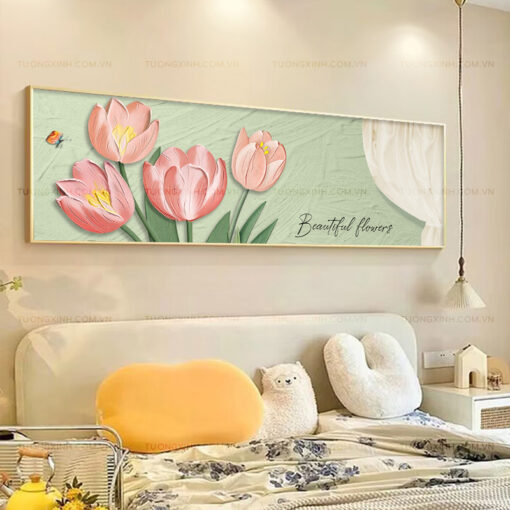 Tranh hoa Tulip nghệ thuật trang trí phòng ngủ TG1784