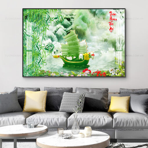 Tranh thuận buồm xuôi gió trang trí phòng khách TG2663