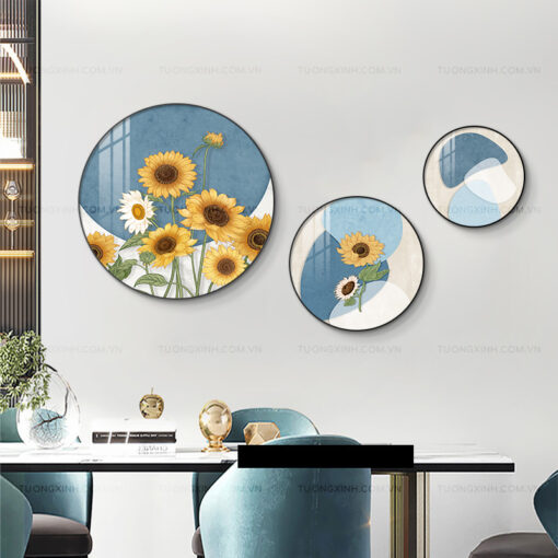Tranh hoa hướng dương trang trí phòng ăn TG2192