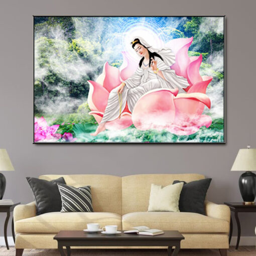 Tranh tráng gương quan âm bồ tát TG2929