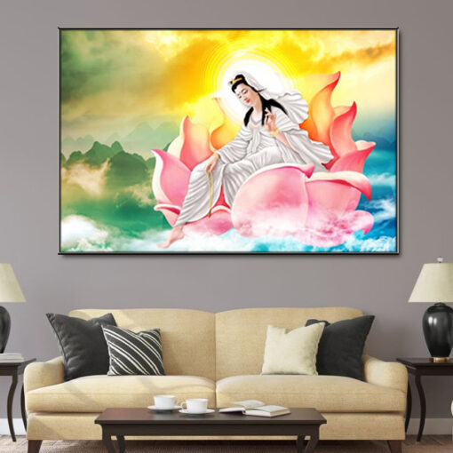 Tranh tráng gương quan âm bồ tát TG2930