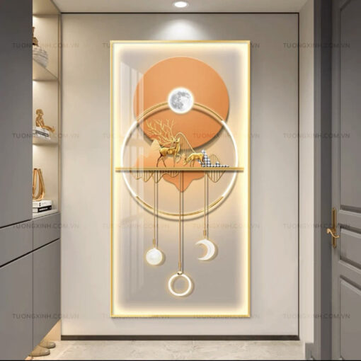 Tranh LED trừu tượng hiện đại trang trí phòng khách LD395