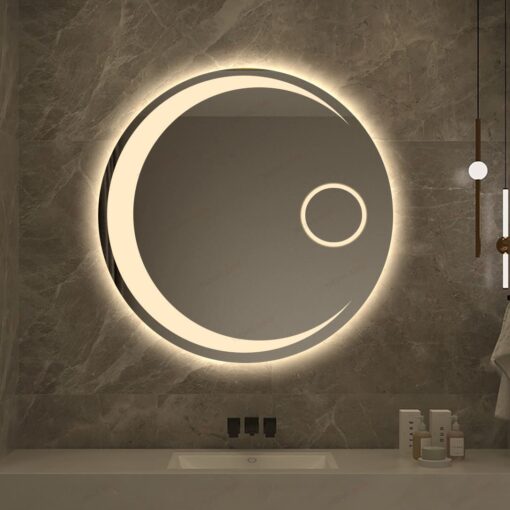 Gương đèn led tròn cao cấp trang trí nội thất GC77