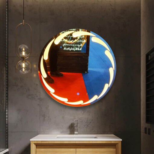 Gương đèn led tròn cao cấp decor trang trí GC60