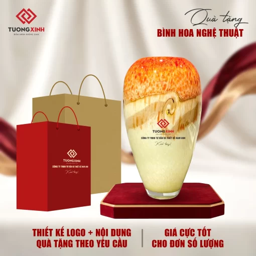 Bình hoa thủy tinh quà tân gia ý nghĩa GSQ18