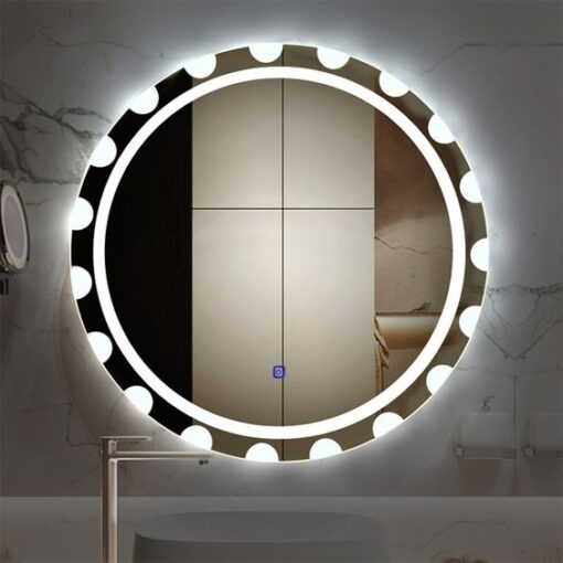 Gương đèn led tròn cao cấp decor trang trí GC67