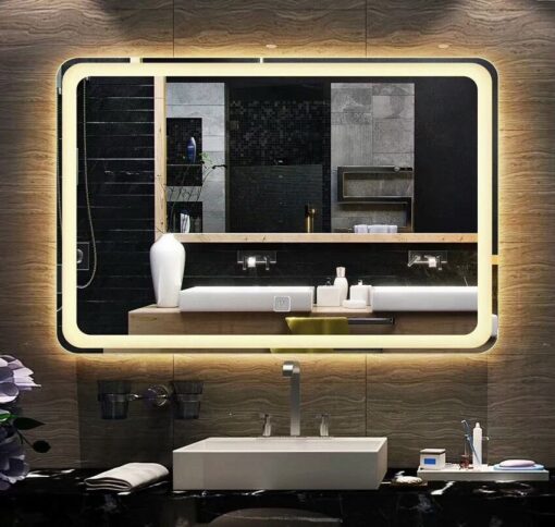Gương phòng tắm đèn led chữ nhật cao cấp GC32