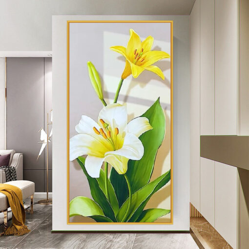 Tranh dán tường 3D hoa ly TDT208