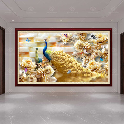Tranh dán tường 3D công thành danh toại TDT128