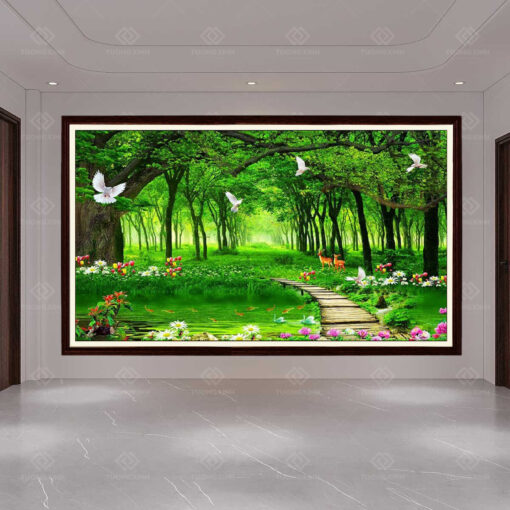 Tranh dán tường 3D phong cảnh TDT08