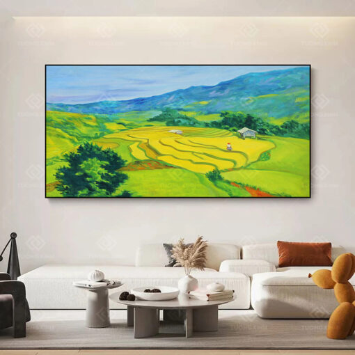 Tranh tráng gương Art đồi vắng TG3656