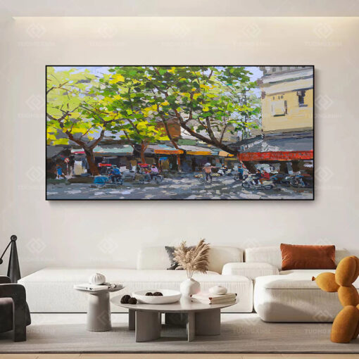Tranh tráng gương Art phố hàng thiếc TG3670