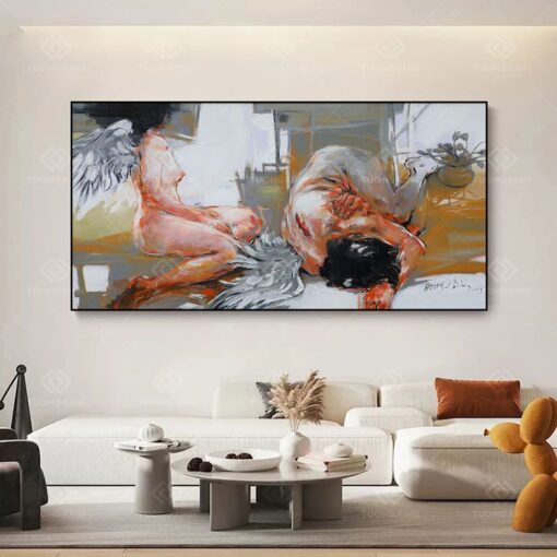 Tranh tráng gương Art thiên thần sa ngã TG3673