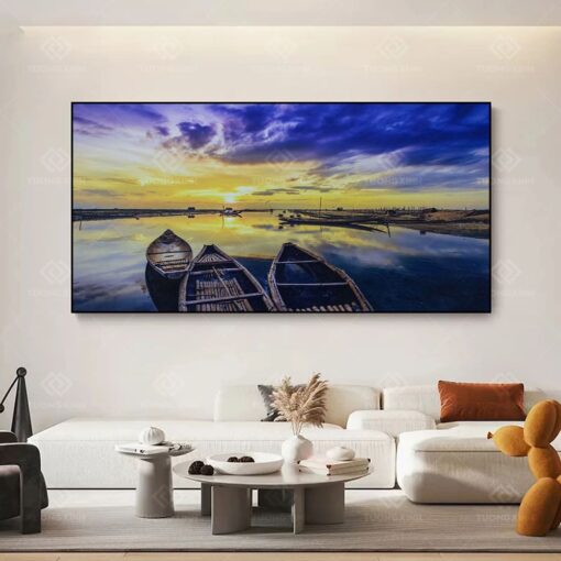 Tranh tráng gương Art bến đợi TG3652