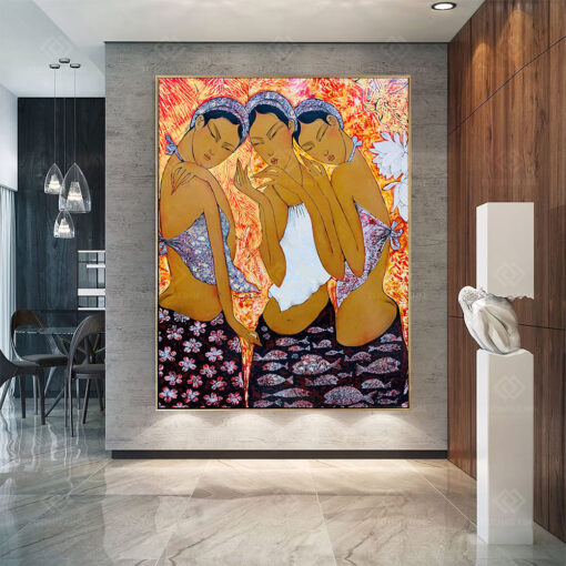 Tranh tráng gương Art dáng xưa TG3683