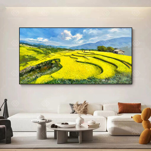 Tranh tráng gương Art mùa vàng tây bắc TG3664