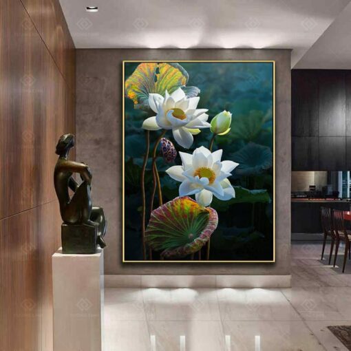 Tranh treo tường hoa sen nghệ thuật TG3553