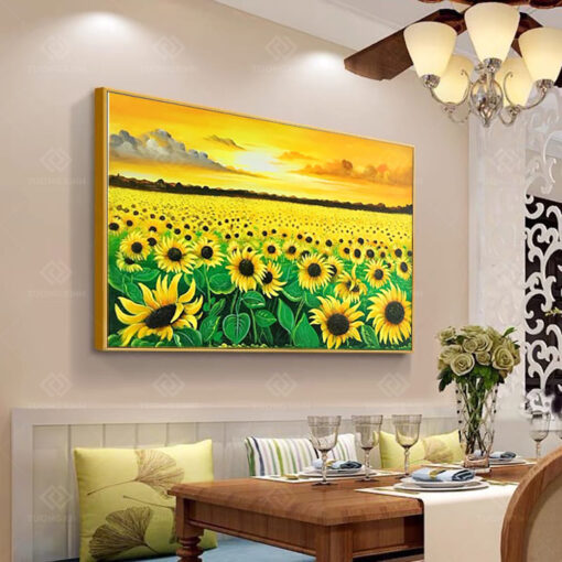 Tranh treo tường cánh đồng hoa hướng dương TG3752
