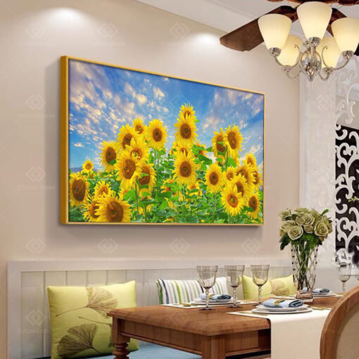 Tranh treo tường cánh đồng hoa hướng dương TG3753