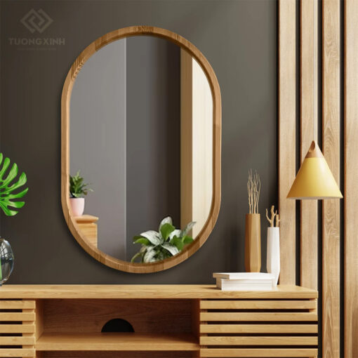 Gương viền gỗ decor trang trí nội thất GC219